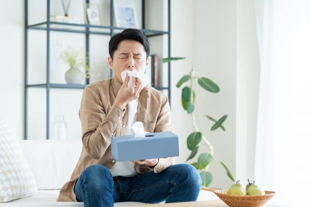 花粉症の男性